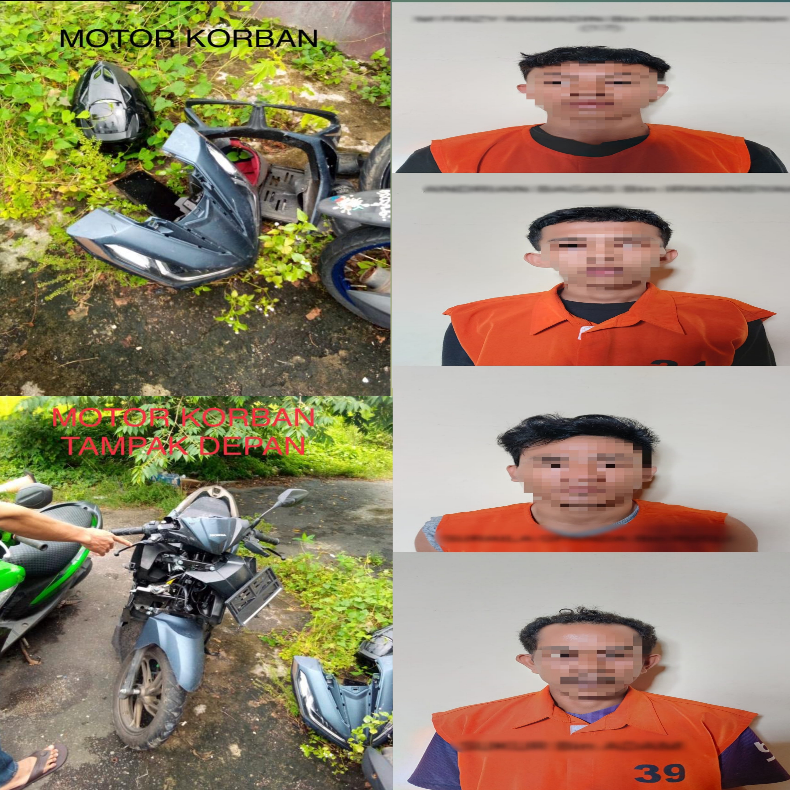 Empat Pelaku Curas di Jalinsum Way Lubuk Kalianda, berhasil ditangkap