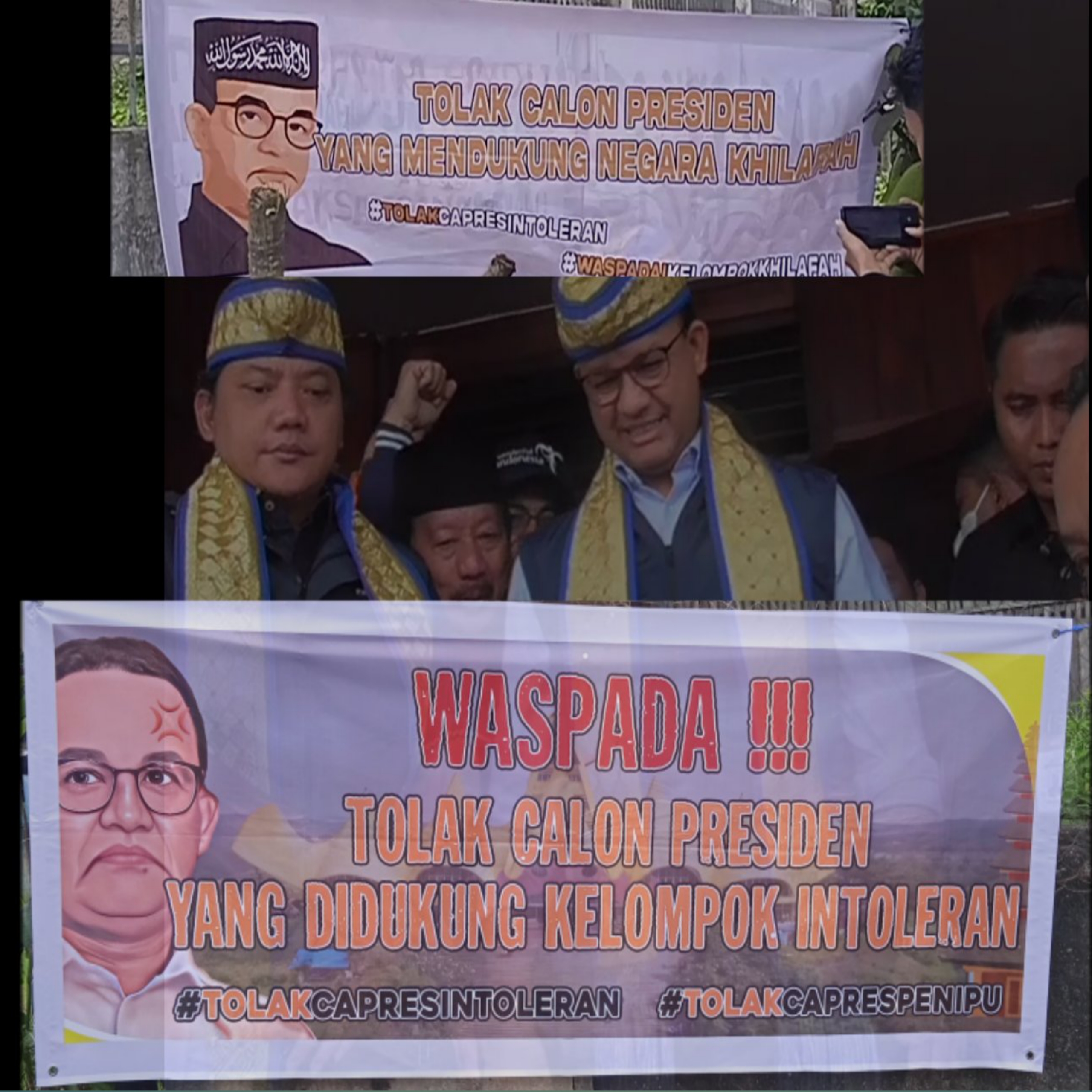 Kunjungan Anies Di lampung Diwarnai Banner Penolakan