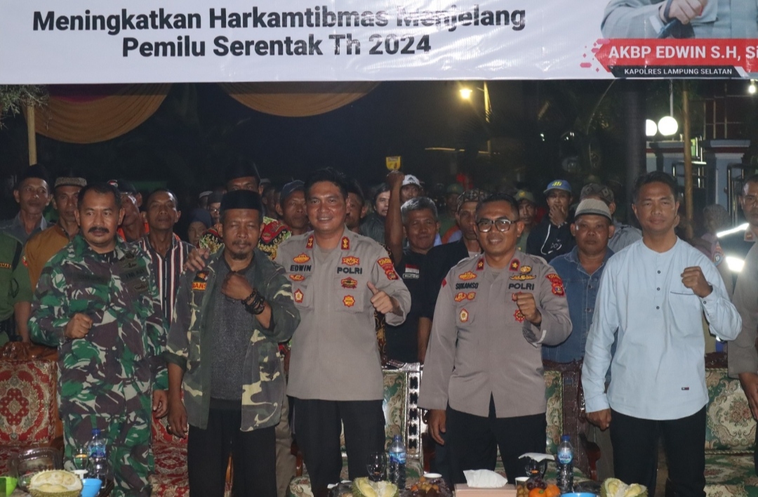 Pantau Lomba Satkamling di Desa Kelaten, Kapolres Lamsel: Operasional Satkamling Paling Penting