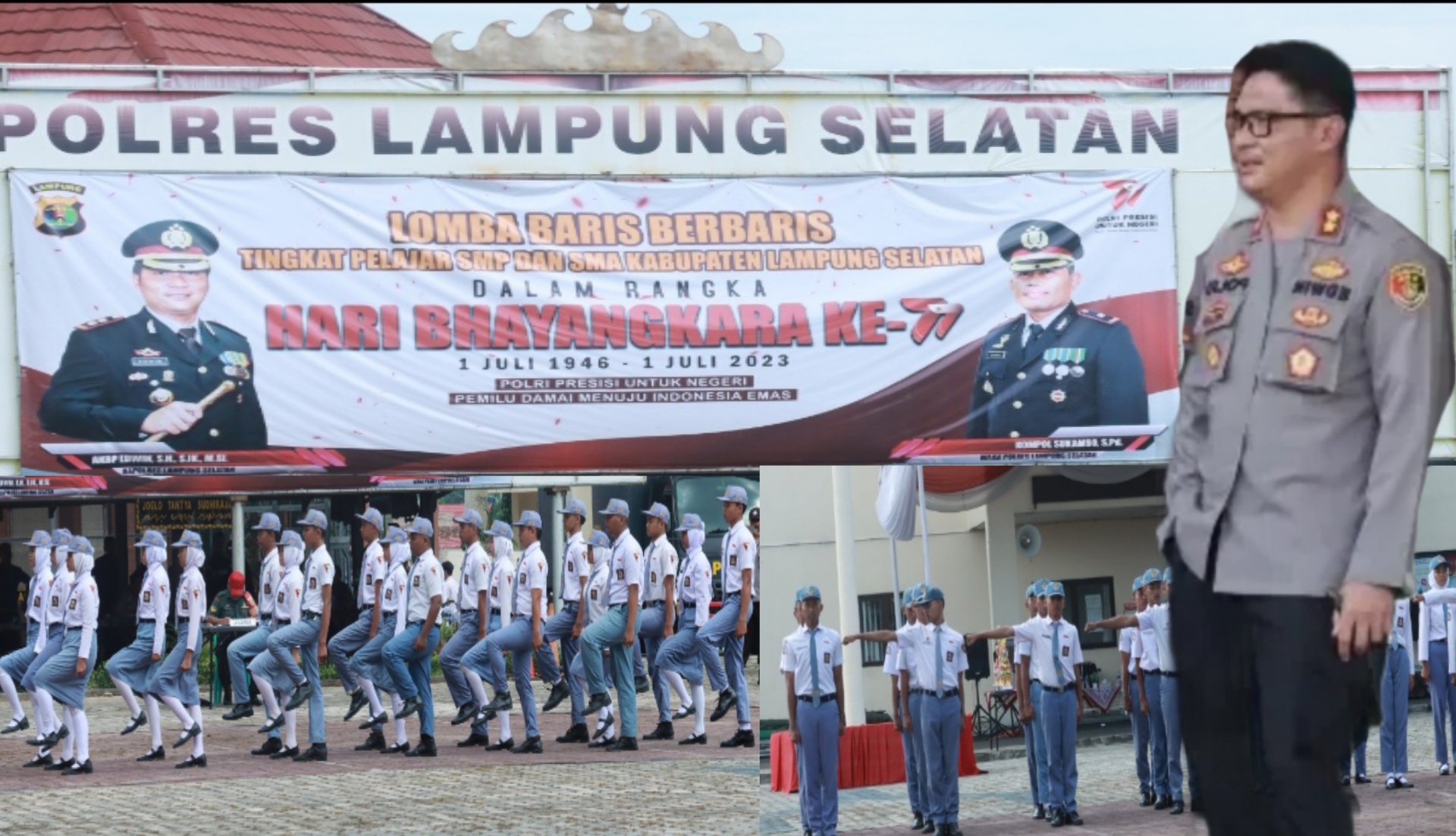 Sambut Hari Bhayangkara ke 77, Polres Lampung Selatan Gelar Lomba PBB tingkat SMP dan SMA