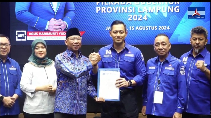 Partai Demokrat Resmi Dukung Cagub RMD