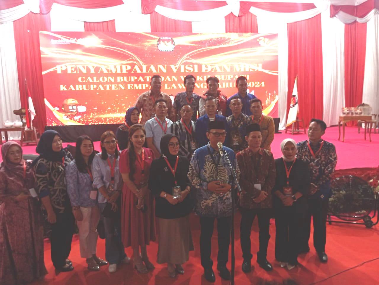 KPU Empat Lawang sukses gelar penyampaian visi misi calon bupati dan wakil bupati
