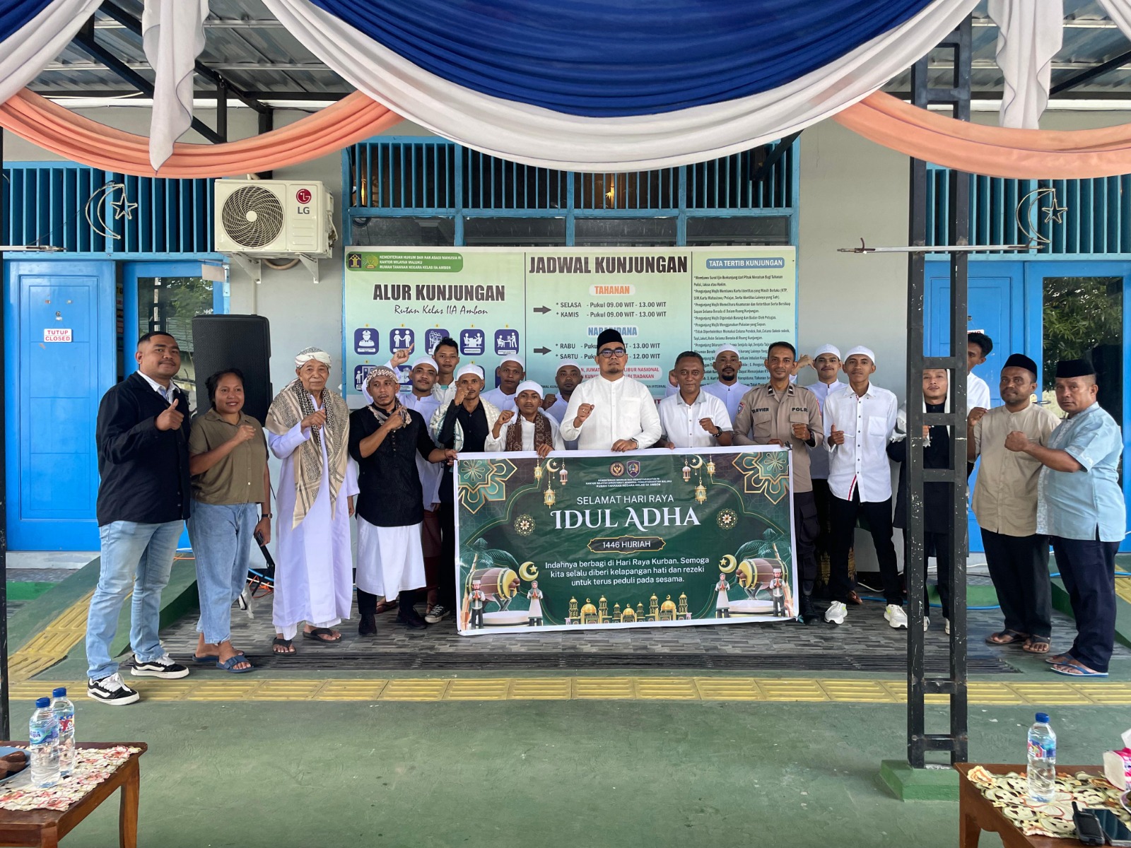 Semarak Idul Adha di Rutan Ambon: Hadrah, Tari Sambra, Penyembelihan Sapi, dan Pembagian Daging Kurban Warnai Kegiatan